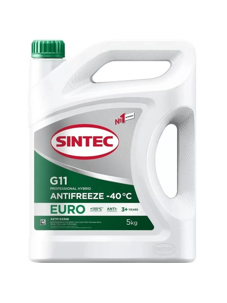 Антифриз готовый зеленый G11 (-40) 5кг SINTEC 990554, арт. 000885