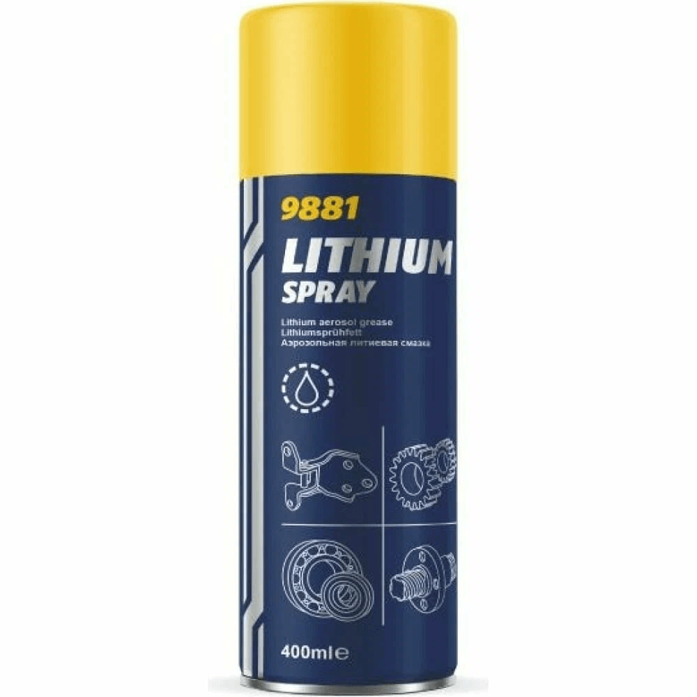 9881 MANNOL LITHIUM SPRAY Смазка литиевая (400ml), арт. 000926
