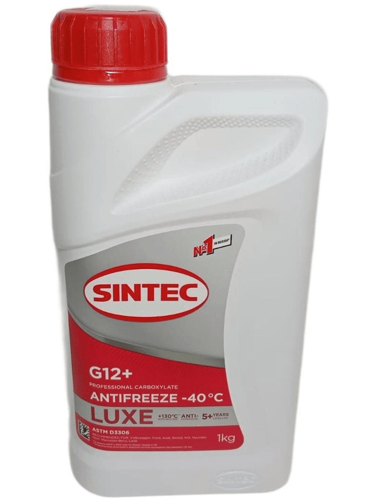 Антифриз готовый красный G12+ (-40) 1кг SINTEC 990550, арт. 000881